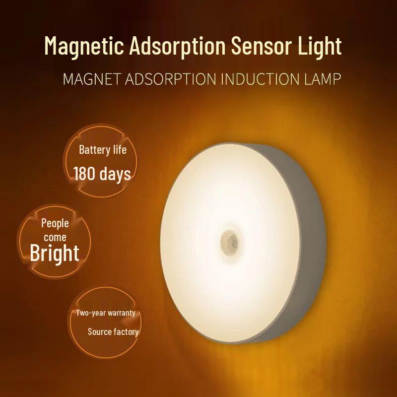 Smart LED Motion Sensor Magnetic Night Light for Bedroom, Hallway & Nursery - USB Rechargeable
