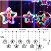 Star Curtain Light Christmas Curtain Light USB Power Supply Suitable for Indoor Parties, Terraces, Gardens Christmas Decoration, Holiday Decorations