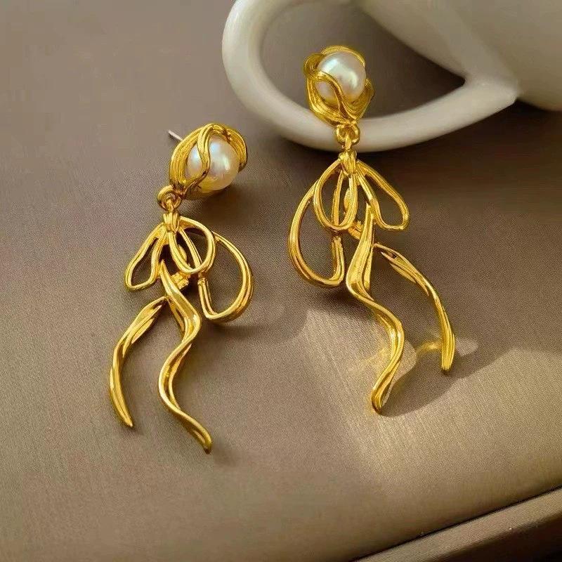 Exaggerated Metal Flower Earrings 925 Premium Leaf Silver Needle Earrings Women S Fashion Earrings Cold Wind Earrings Batch