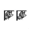 2 Pieces Metal Shelf Brackets WallMounted L Easy Install Corner for Living Room, Kitchen,