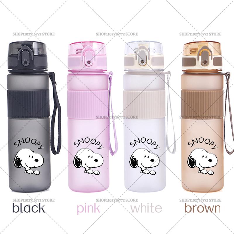 550ml Snoopys Water Bottles Cute Cartoon Drinking Cup Portable Cups Women High Quality Sport Leak Proof Mug Bottle Birthday Gift