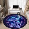 1PC Mushroom Fantasy Office Round Area Rug, Mat Suitable For Office, Under Office Chairs Bedroom Living Room Home Decor, Room Deco