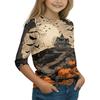 Kids Long Sleeve Halloween Print T-Shirt Round Neck Casual Top