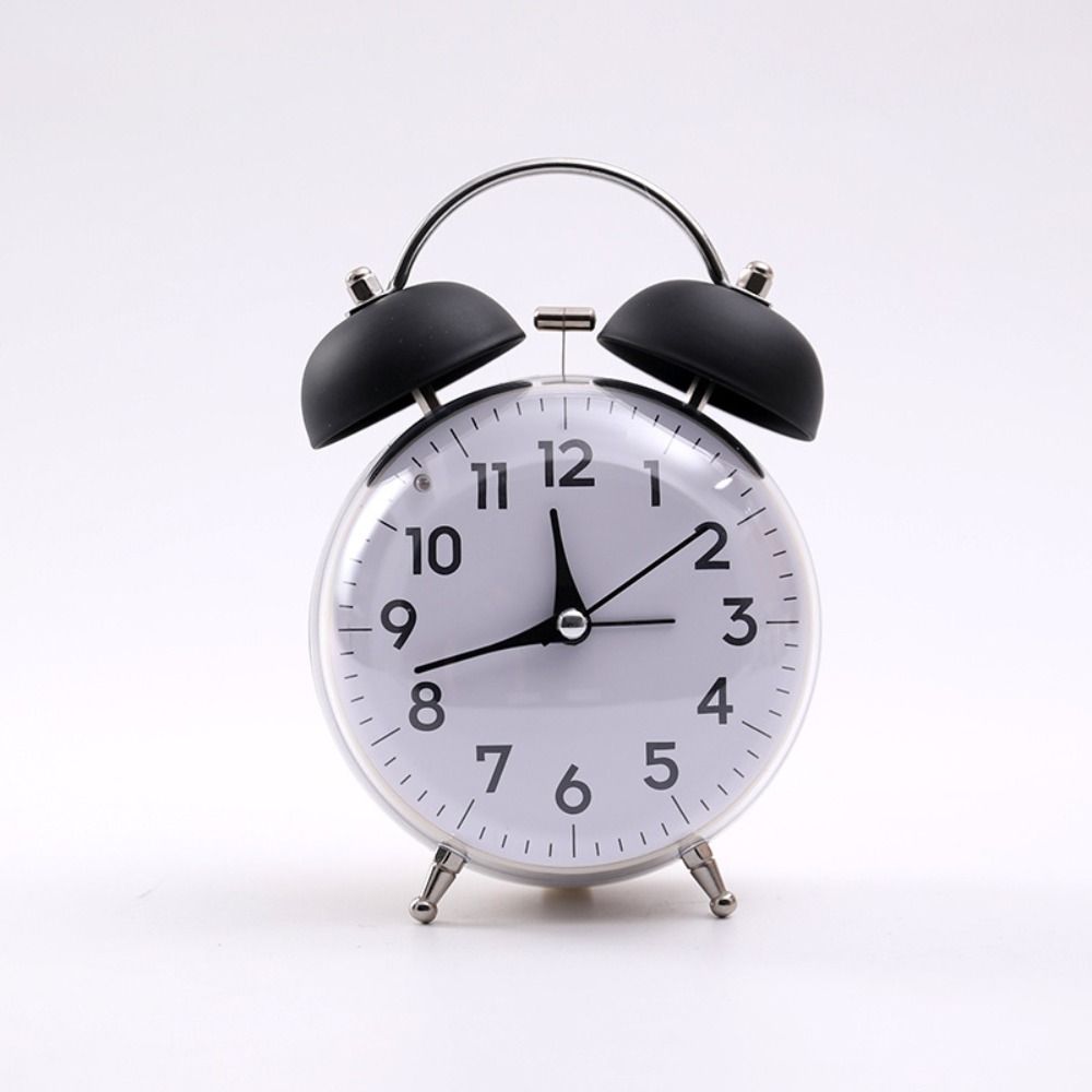 Loud Alarm Twin Bell Clock 4 Inch Size Bedside Wake-up Clock Desk Alarm Clock  Office