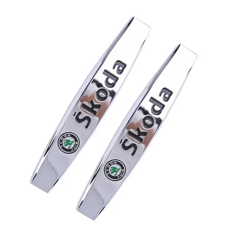 Car Exterior Side Decals Anti Scratch Sticker for Skoda Citigo Fabia Kamiq Karoq Kodiaq Octavia Rapid Roomster Superb Emblem