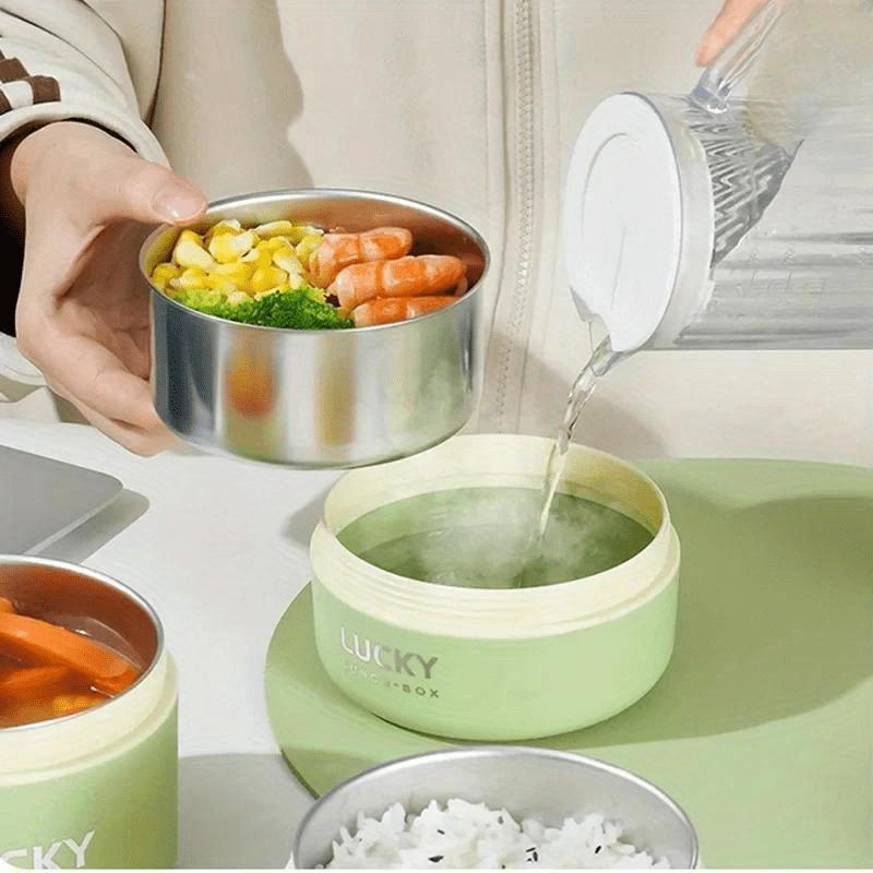 1 pz Portapranzo Termico Sigillato Portatile Impilabile Microonde Acciaio Inossidabile 304 Contenitore per Alimenti Bento