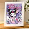 Kuromi Cartoon Diamond Painting Kit: Peace & Joy DIY Gift for Students and Kids.