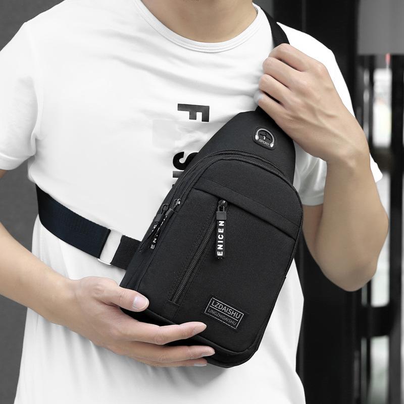 Waist Chest Bag Small Canvas Chest Pack for Men Women Crossbody Bags Hip Hop Streetwear Bag Fanny Pack