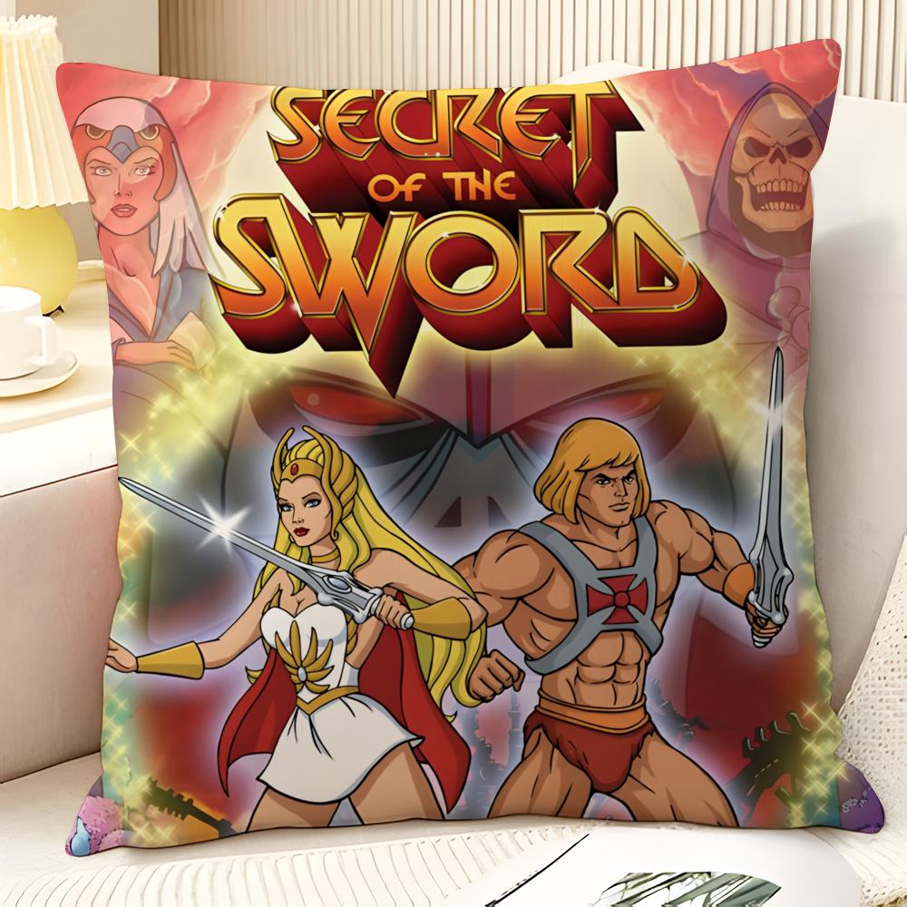 Cartoon S-She-Ra And The Princesses Of Powers Natural Linen Organic Fabric Double-Sided Printing Sofa Home Decor Pillow Case