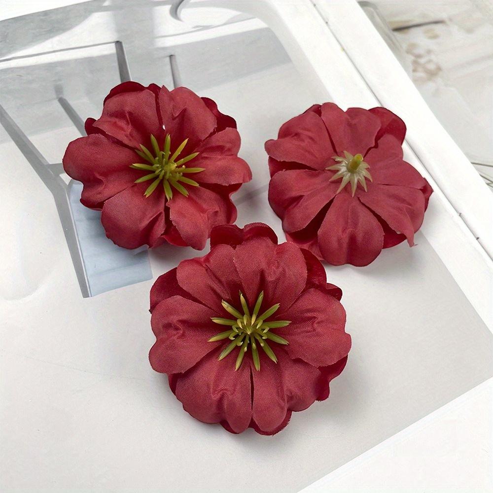 10Pcs Artificial Flower With Core Curling DIY Rose Head