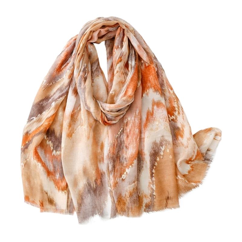 Large Scarf Silk Feeling Color Blending for Women Multifunctional Head Scarf Unisex Hijab Neck Scarves Daily Wear