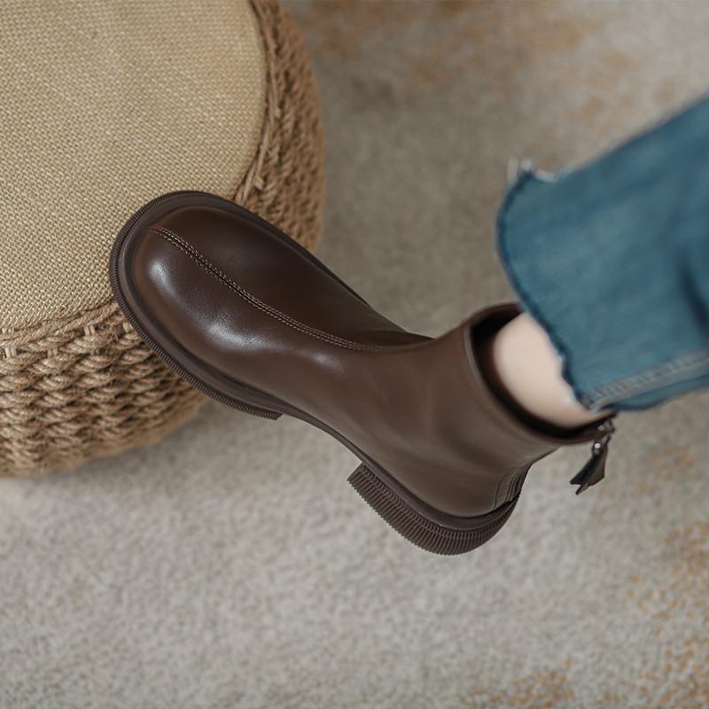 Fashion British Style Low Heel Women Ankle Boots Fashion Spring Autumn Shoes Ladies Elastic Slimming Mordern Short Booties