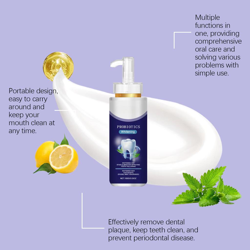 Tandkräm Känsliga tänder Blekning Fläckar Melaninborttagning Stärker emaljen Frisk mintsmak Vita tänder Rengöring Tandköttsvård