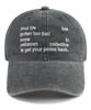Bichiseuaenkeulim Your Life Stone-Washed Ball Cap-Gray