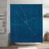 Blue Galaxy Shower Curtain Starry Space Universe Cosmos Pattern Bathroom Decor Waterproof Backdrop