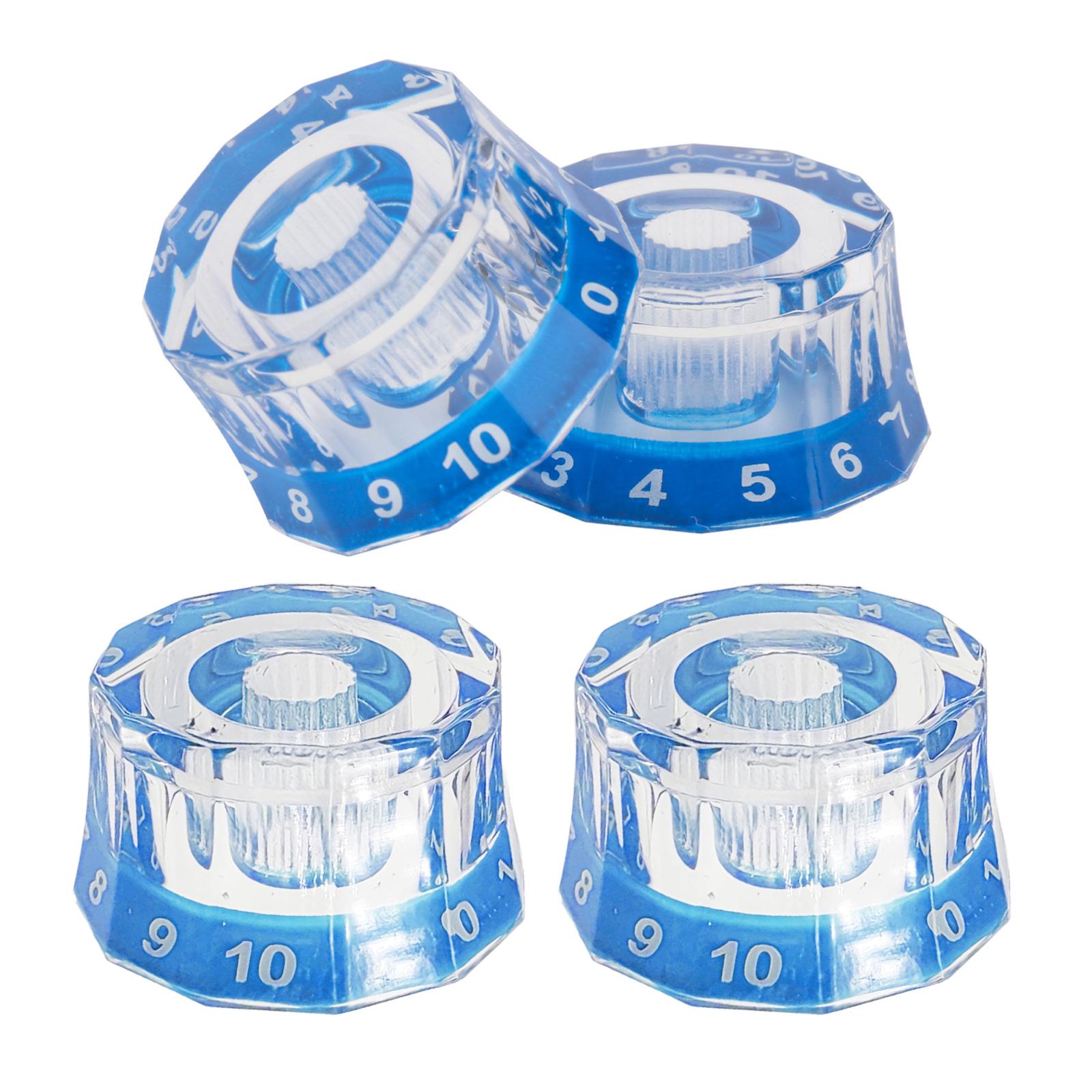 

4Pcs Guitar Knob Round Volume Tone Control Knobs Replacement Speed Control Knobs for Electric Bass Guitar Accessories синий
