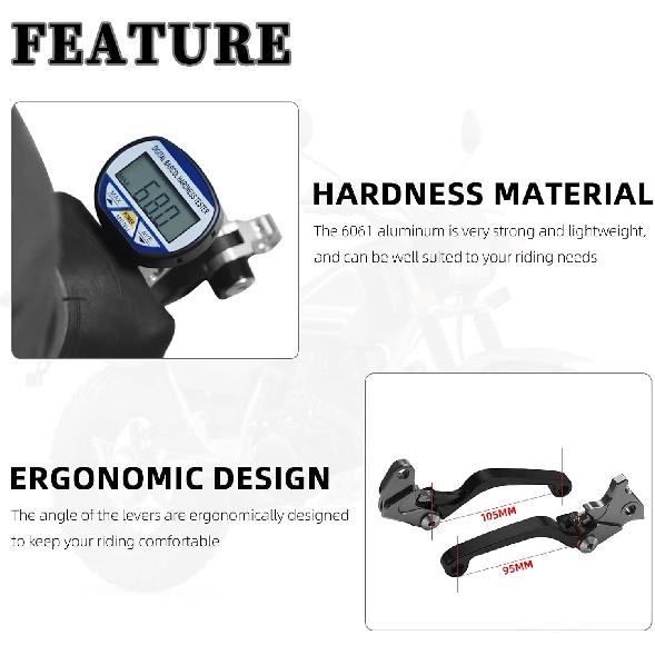 Dirt Bike Clutch Brake Lever,CNC Billet Pivot Foldable Levers for TW200/TW225 01-23/XT250 08-23/SEROW 225/250 86-20/WR250R 08-20/WR250X 08-17/XT250X