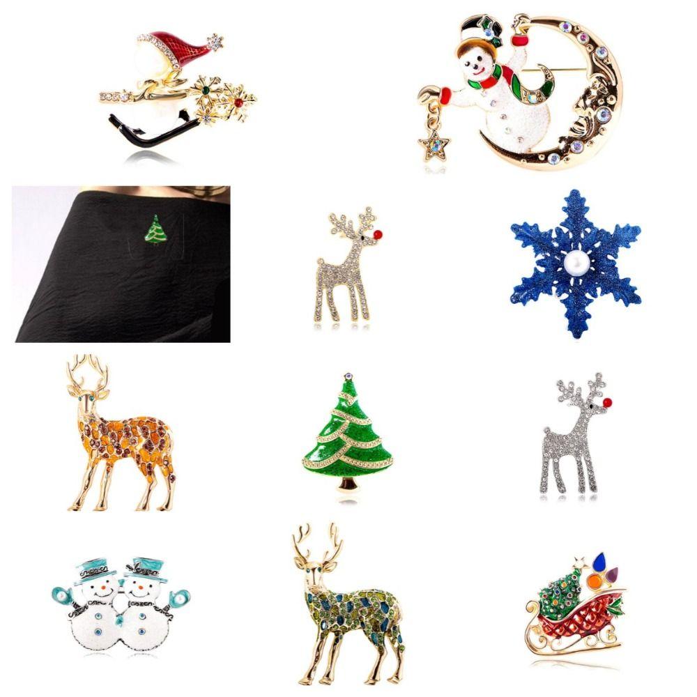 

Брошь Drop Oil Snowflake Elk с эмалью для мальчиков унисекс