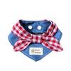NEW Soft Dog Bandanas Adroable with Red Plaid Bow Tie Pet Bandana Breathable Dog Bibs for Small Medium Puppy Cat
