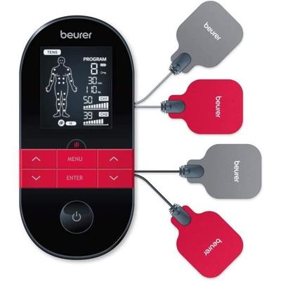 Dijital TENS/EMS Cihazı - Beurer - EM 59 - 4'ü 1 Arada Elektrik Stimülasyonu - 4 Elektrot - Siyah