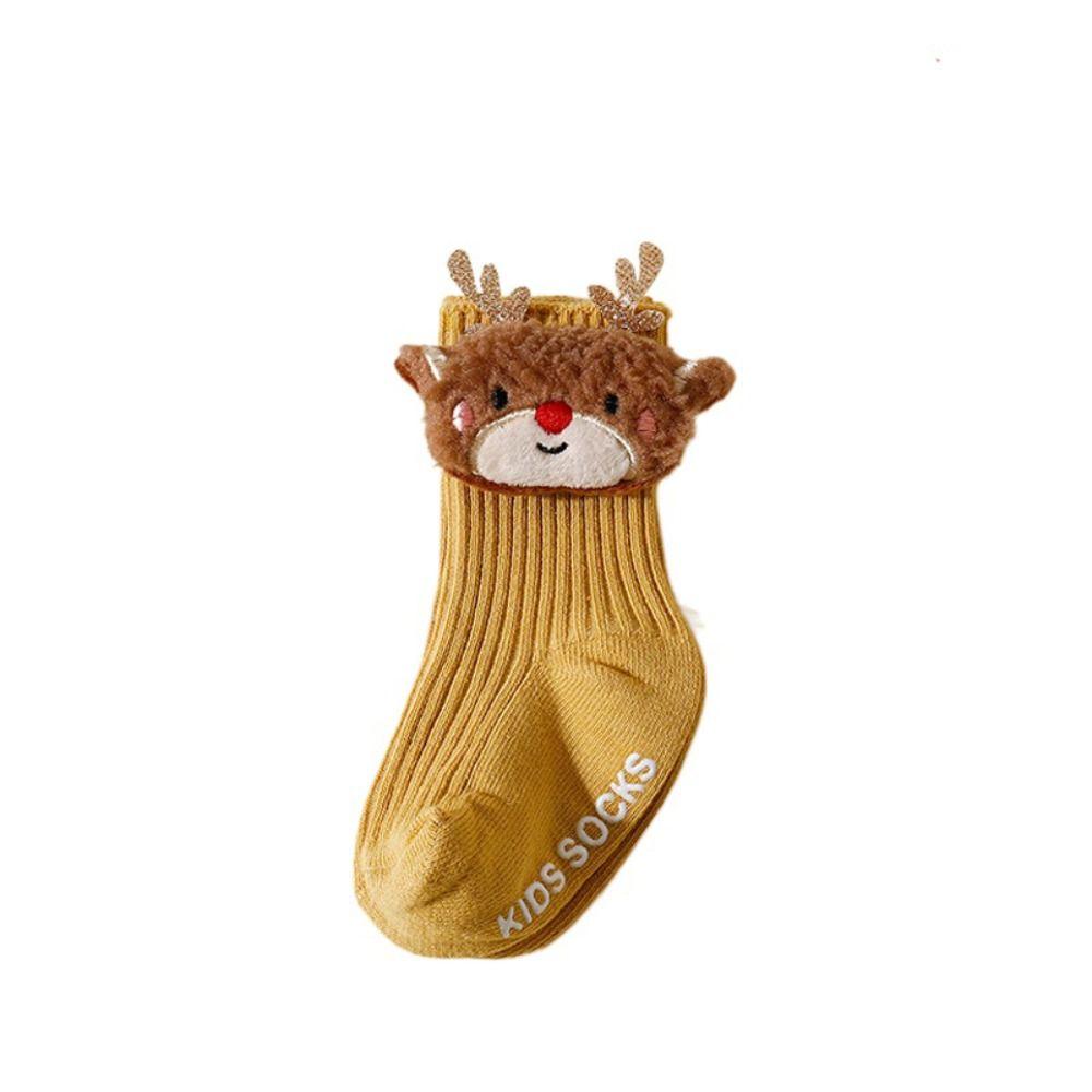 Cotton Christmas Baby Socks Anti Slip New Year Toddler Socks Newborn Floor Socks  0-3 Years