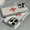 INS Retro Heißer Verkauf Rotes Kreuz Design Muster Handyhülle für iPhone 17 AIR 16 15 14 13 12 11 PRO MAX XSMAX XR 7 8 PLUS Y2K Hülle