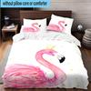Flamingo In Tropical Paradise 3pcs Bedding,Including 1pc Duvet Cover And 2pcs Pillowcases Perfect for Christmas,Ideal for Bedroom, Dormitory