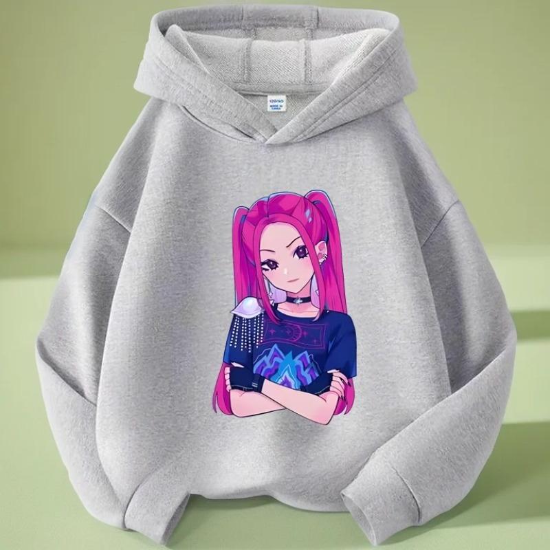 Hoodies Sweatshirts Girls Hoodies Girls Long Sleeves Children's Prints Comfortable Hoodies Fashionable Pullovers Children's Tops