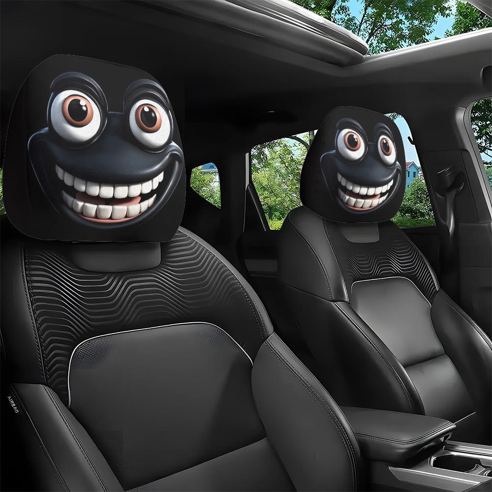 Universelle bedruckte Polyester-Kopfstützenbezüge für SUVs und Limousinen, Dekorativ & Etikettierbar.