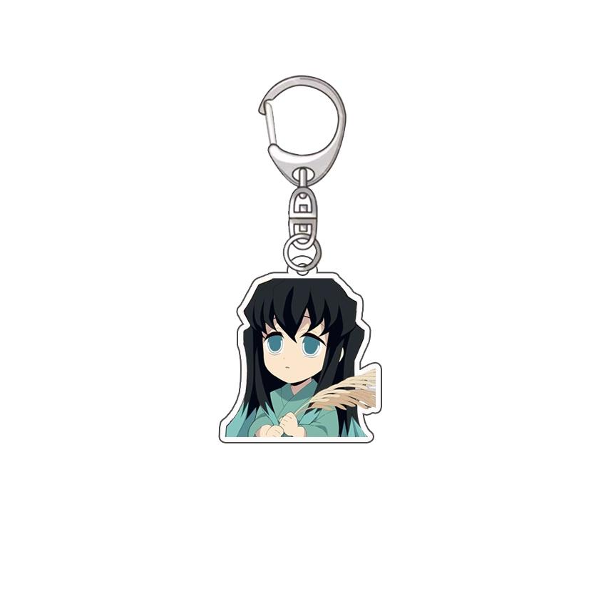 Keychain Pendant Anime Demon Slayer Kimetsu No Yaiba Kamado Tanjirou Double Sided HD Bag Pendant Gift For Fans Cosplay Props Jewelry Gift
