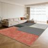 Modern Geometric Large Carpet for Living Room Orange Home Decoration Sofa Coffee Tables Mat Bedroom Washable Non-slip Plush Rug