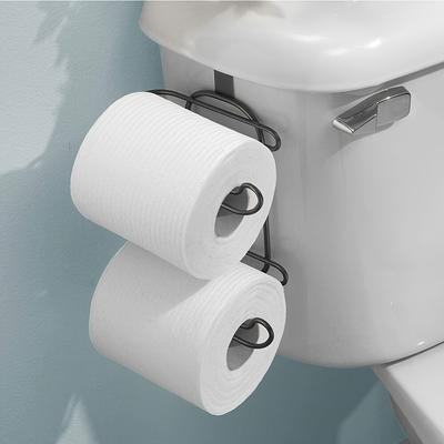 Platzsparender Metall-Toilettenpapierhalter - Einfache Installation, Über-Tank-Organizer für Rollen & Handtücher, Stilvolle Badezimmer-Aufbewahrungslösung, Haken