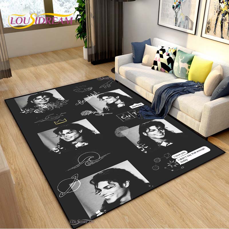 Michael J-Jackson Carpet for Living Room Sofa Table Bedroom Rugs Home decor Kitchen washroom Indoor Outdoor Non-slip floor Mats
