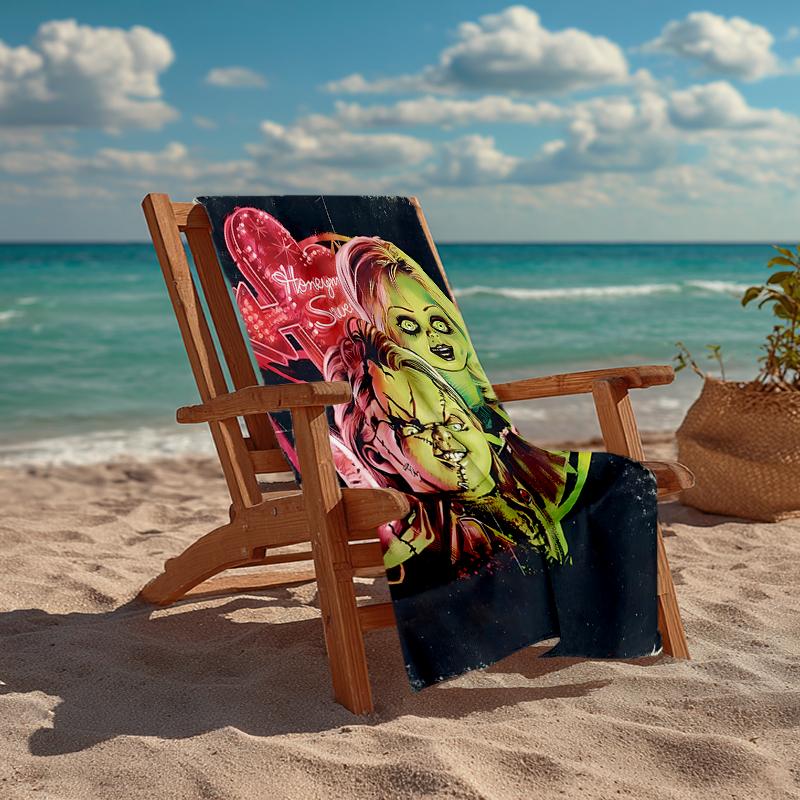 Ultra-Soft Beach Towel with Halloween horror Theme,Ideal for Pool - Camping, Diving - Perfect Travel Essential, Vibrant Beach Towel.