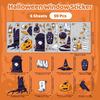 6/8/9 Sheets Halloween Window Clings Cute Ghost Pumpkin Bat Removable Self Adhesive For Home Party Glass Decor