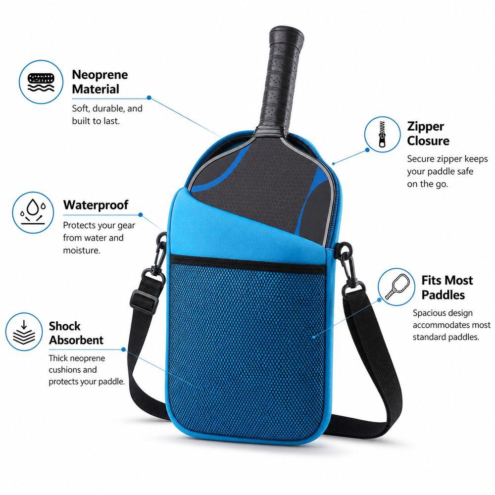 Protective Pickleball Racket Storage Bag PickleBall Paddle Case  Pickleball Accessories