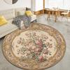 Rose Gorgeous Round Area Rug,Carpet Rug for Living Room Bedroom Sofa Playroom Decor,Non-slip Floor Mat64