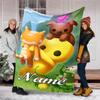Personalized Custom Name Blanket - Wobbly Life Print Design,Blanket for Sofa,Bed,Travel,Camping - Soft and Warm, Great Gift
