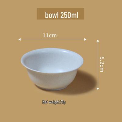 ZISIZ Ensemble de Bols Jetables en Paille de Riz