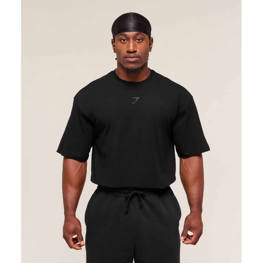 Gymshark Power T-Shirt Schwarz Asphaltgrau A4b9w Bcyl