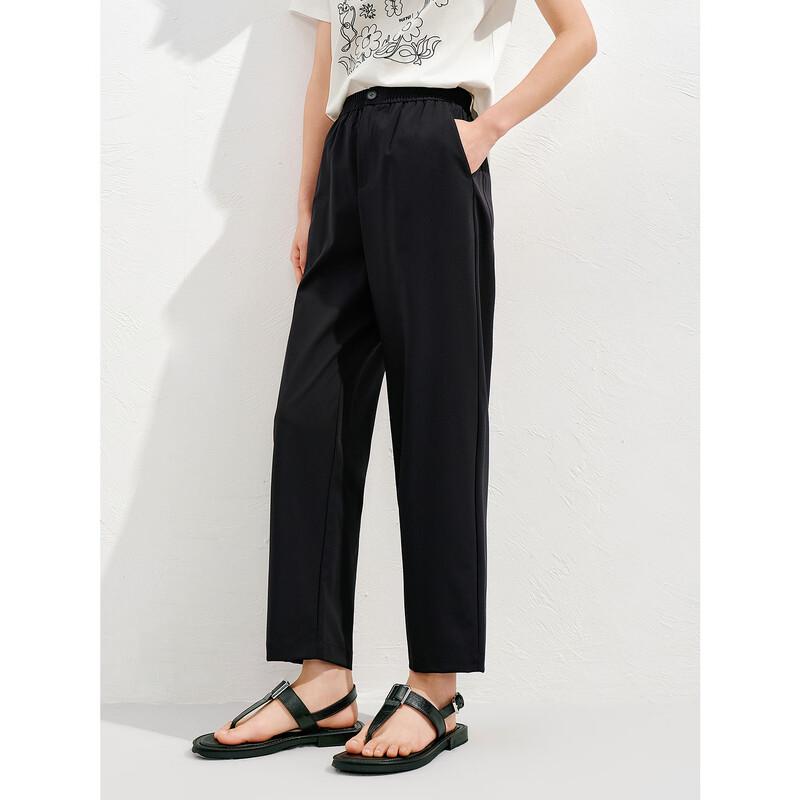 JiuZi Annakou Women's Casual Tapered Cropped Pants