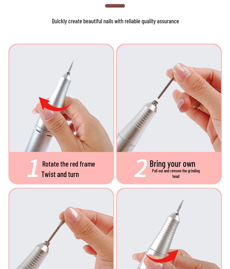 Rechargeable 30,000 RPM Professional Nail Drill for Gel Polish Removal