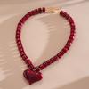 Collier Cœur Dégradé Acrylique - Chaîne de Clavicule Dopamine Haut de Gamme Européen & Américain.