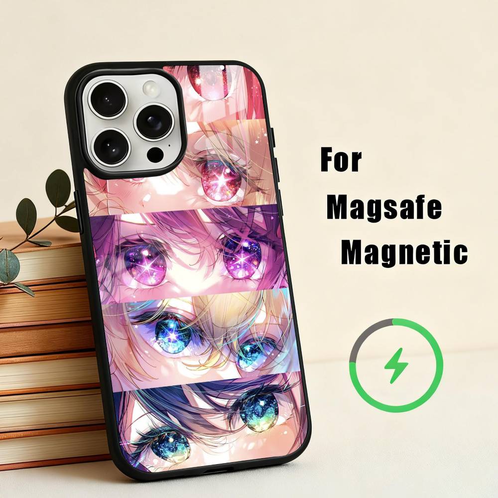 O-Oshi No Ko A-Anime Phone Case For iPhone17,16,15,14,13,12,11 Plus,Pro Max Magnetic For Magsafe Wireless Charging