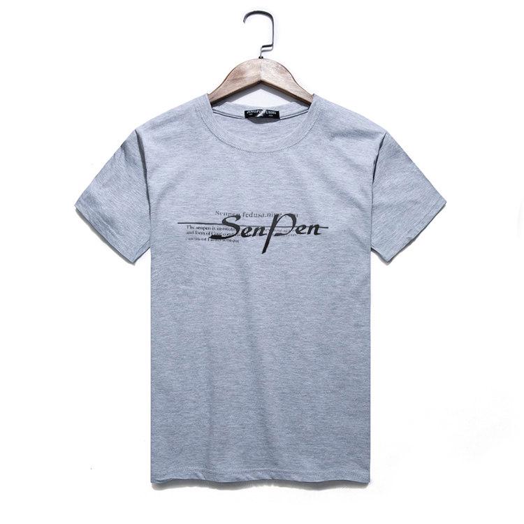 S-5XL Pánské bavlněné tričko s krátkými rukávy s výstřihem do O Volné ležérní trička Pánské triko s potiskem Streetwear