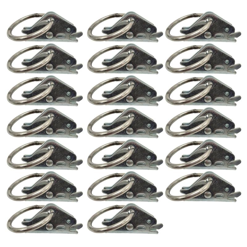 Pack Of 20 Heavy Duty E Track Clips Zinc Plated Cargo Anchors Securement For Trailers Trucks Vehicles Secure Fastening