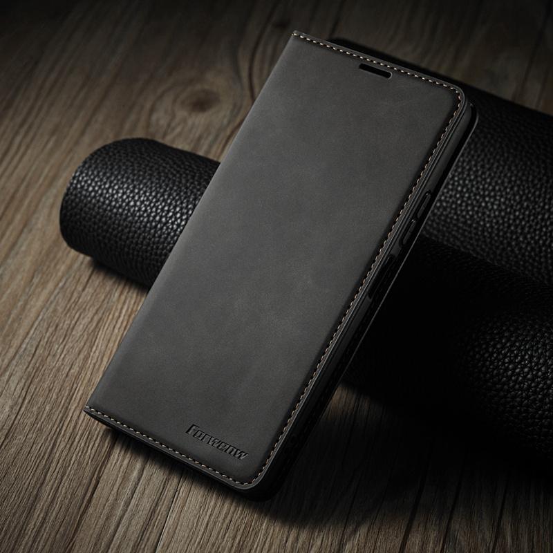 Peněženka magnetický flip se slotem na kartu kožené pouzdro pro Samsung Galaxy Xiaomi Redmi Huawei