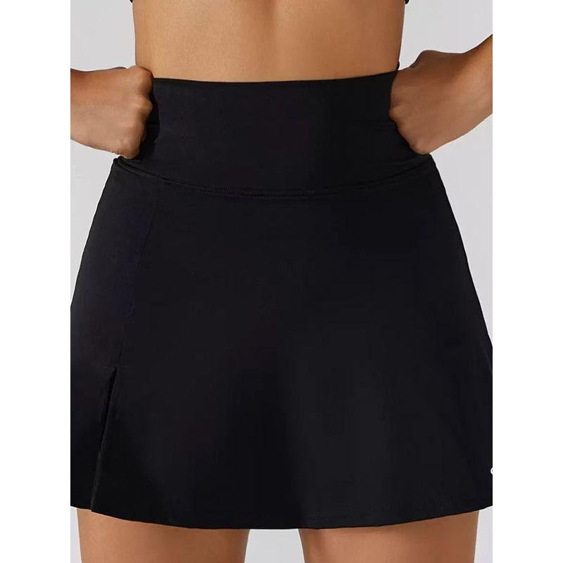 Oiob Feather Tennis Exercise Skirt Female Fashion Tape Fake Two-Piece Running Workout Quick-Drying Slim Looking Yoga A- Line Skirt