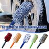 Car Tire Rim Wheel Hub Cleaning Brush with Long Handle Multipurpose Detachable