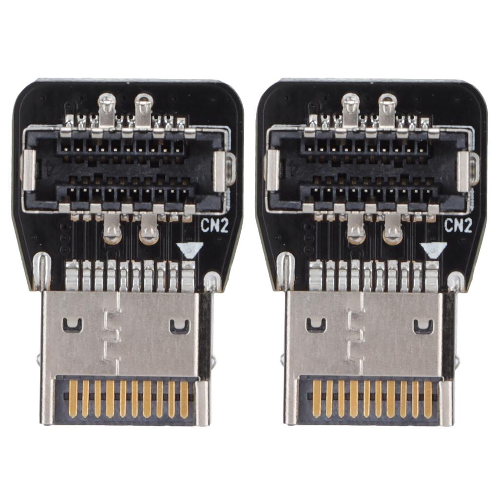 2Pcs Adapter Metal USB3.1 10Gbps Male To Female TypeE Plug Play Extended Data Adapter